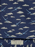 007762 Hermès tie blue aeroplanes 7762 FA