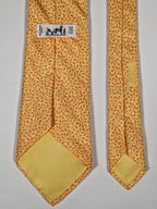 007779 Hermès tie yellow plant pattern 7779 FA