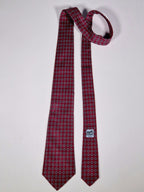 Hermès silk tie red tennisball pattern 777 UA