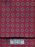 Hermès silk tie red tennisball pattern 777 UA