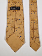 007784 Hermès tie brown dog pattern 7784 FA