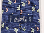 Hermès silk tie blue fish pattern Hermès 7785 FA tie blue