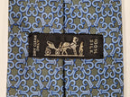 007787 Hermès tie green geometrical pattern 7787 FA