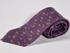 Hermès silk tie purple mole pattern Hermès 7794 FA tie purple
