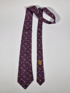 Hermès silk tie purple mole pattern Hermès 7794 FA tie purple