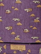 Hermès silk tie purple mole pattern Hermès 7794 FA tie purple