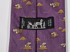 Hermès silk tie purple mole pattern Hermès 7794 FA tie purple