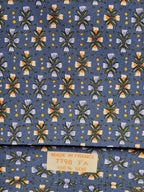 007798 Hermès silk tie blue flowers 7798 FA