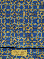 Hermès silk tie blue geometric pattern 7821 UA