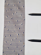 007825 Hermès tie blue spotted and striped 7825 UA