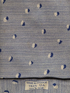 007825 Hermès tie blue spotted and striped 7825 UA
