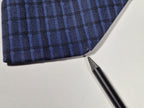 007837 Hermès tie blue cheker pattern 7837 UA