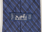 007837 Hermès tie blue cheker pattern 7837 UA