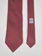 007839 Hermès tie red whimsical snali pattern 7839 UA