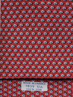 007839 Hermès tie red whimsical snali pattern 7839 UA
