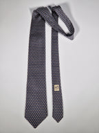 Hermès silk tie grey sailboat pattern 7841 UA
