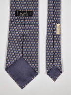 Hermès silk tie grey sailboat pattern 7841 UA