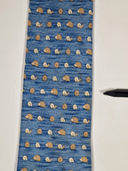 007850 Hermès tie blue Snail and hedgehog whimsical pattern 7850 UA