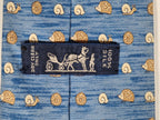 007850 Hermès tie blue Snail and hedgehog whimsical pattern 7850 UA