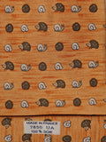 Hermès silk tie orange hedgehog and snail whimsical pattern 7850 UA