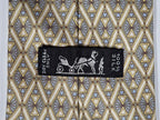 007869 Hermès tie green geometrical pattern 7869  UA