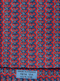 007874 Hermès tie red equestrian pattern 7874 UA