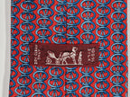 007874 Hermès tie red equestrian pattern 7874 UA