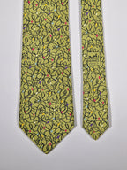 007886 Hermès tie green crayon pattern 7886 MA