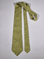 007886 Hermès tie green crayon pattern 7886 MA