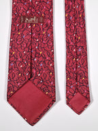 007886 Hermès tie red crayon pattern 7886 MA