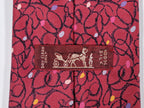 007886 Hermès tie red crayon pattern 7886 MA