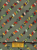 007887 Hermès tie green sushi pattern 7887 MA