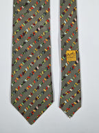 007887 Hermès tie green sushi pattern 7887 MA