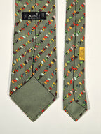 007887 Hermès tie green sushi pattern 7887 MA