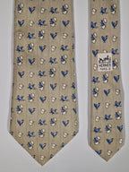Hermès 7890 MA Tie with eastern bunnies and chickens.