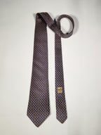 007900 Hermès silk tie blue whimsical rabbits 7900 MA