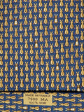 007900 Hermès silk tie blue whimsical rabbits 7900 MA