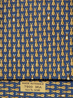 007900 Hermès silk tie blue whimsical rabbits 7900 MA