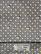 Hermés 7901 MA Tie, easter theme with chickens and eggs.