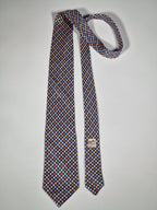 007910 Hermès tie blue hot air balloons pattern 7910 MA
