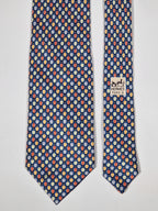007910 Hermès tie blue hot air balloons pattern 7910 MA