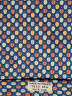 007910 Hermès tie blue hot air balloons pattern 7910 MA
