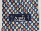 007910 Hermès tie blue hot air balloons pattern 7910 MA