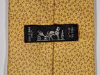 Hermès silk tie yellow H pattern 7926 MA