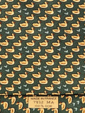 007932 Hermès tie Green duck whimsical pattern 7932 MA