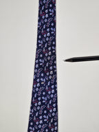 007934 Hermès tie blue wine grape pattern 7934 MA