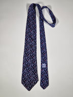007934 Hermès tie blue wine grape pattern 7934 MA