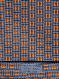 Hermès silk tie blue orange rare Ginza 2001 edition 7949 MA