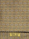 007952 Hermès silk tie yellow geometrical pattern 7952 EA