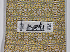007952 Hermès silk tie yellow geometrical pattern 7952 EA